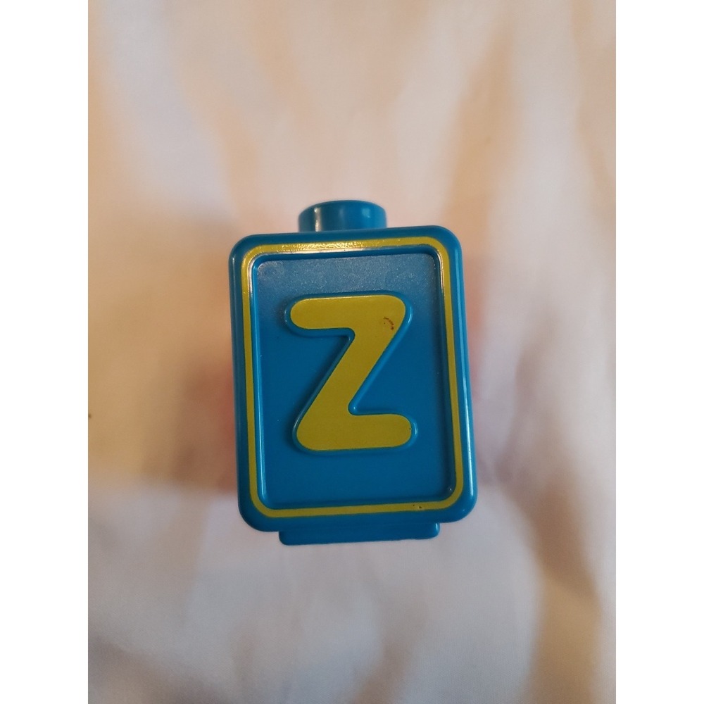 VTech Alphabet Activity Cube Replacement Part 2 Side Z M Letter Block Blue Red